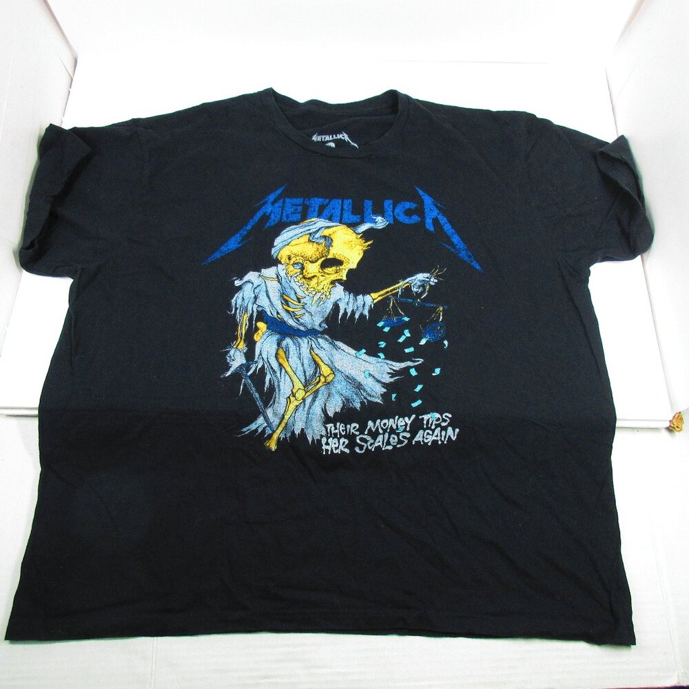 Metallica 'Their Money Tips Her Scales Again 2021 T Shirt XL